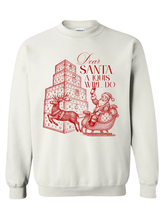NEW!! Dear Santa Sweatshirt in White - Pre Order