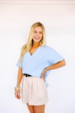 NEW!! Camden Gauze Top in Blue