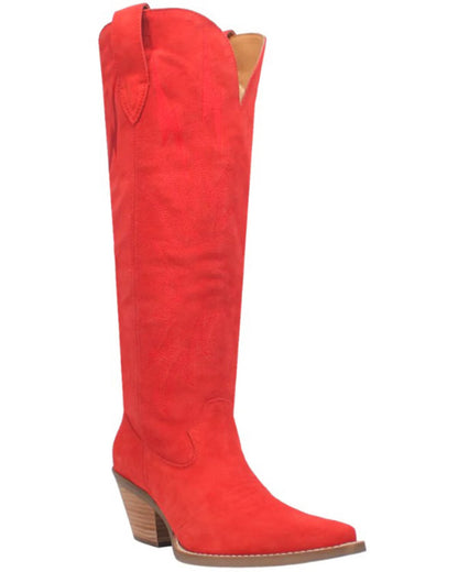 Dingo Thunder Road Leather Boot in Red