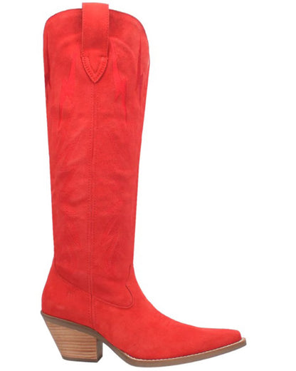 Dingo Thunder Road Leather Boot in Red
