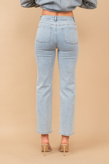 BACK IN STOCK!! Midland High Rise Rhinestone Jeans in Denim