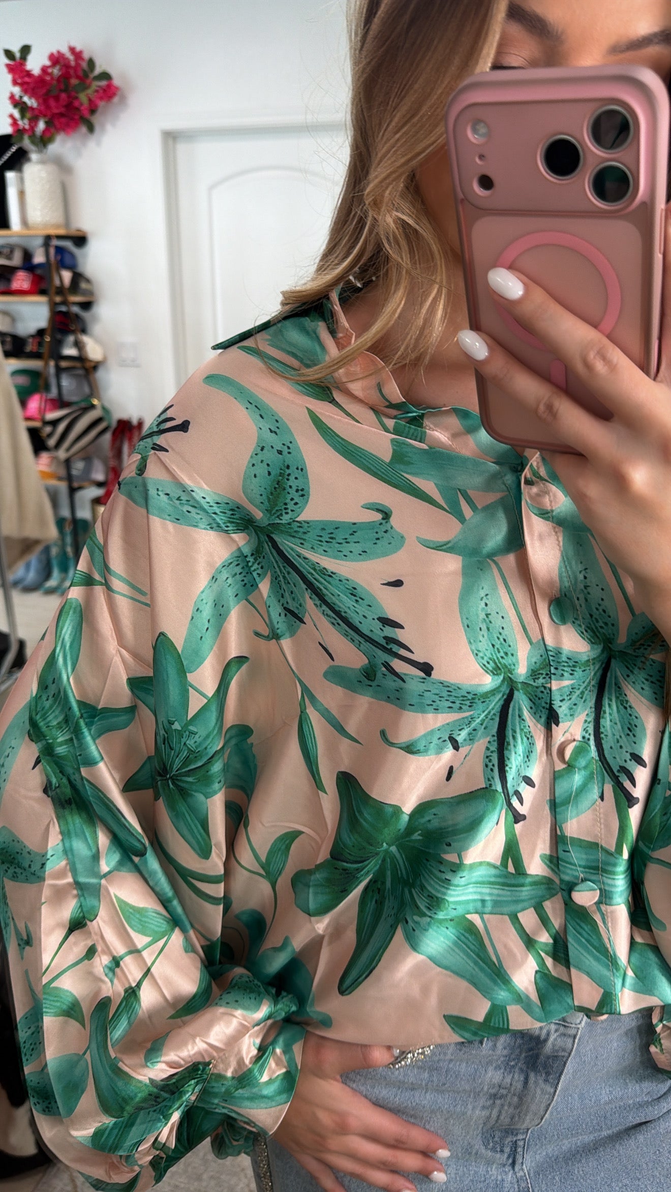 NEW!! Palm Beach Satin Top