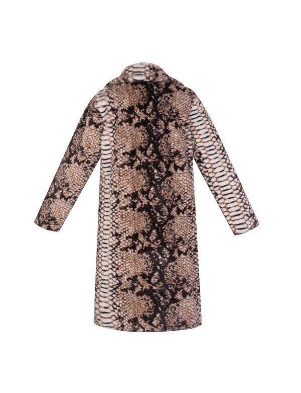 NEW!! The "Destined for Fame" Faux Fur Jacket in Snakeskin