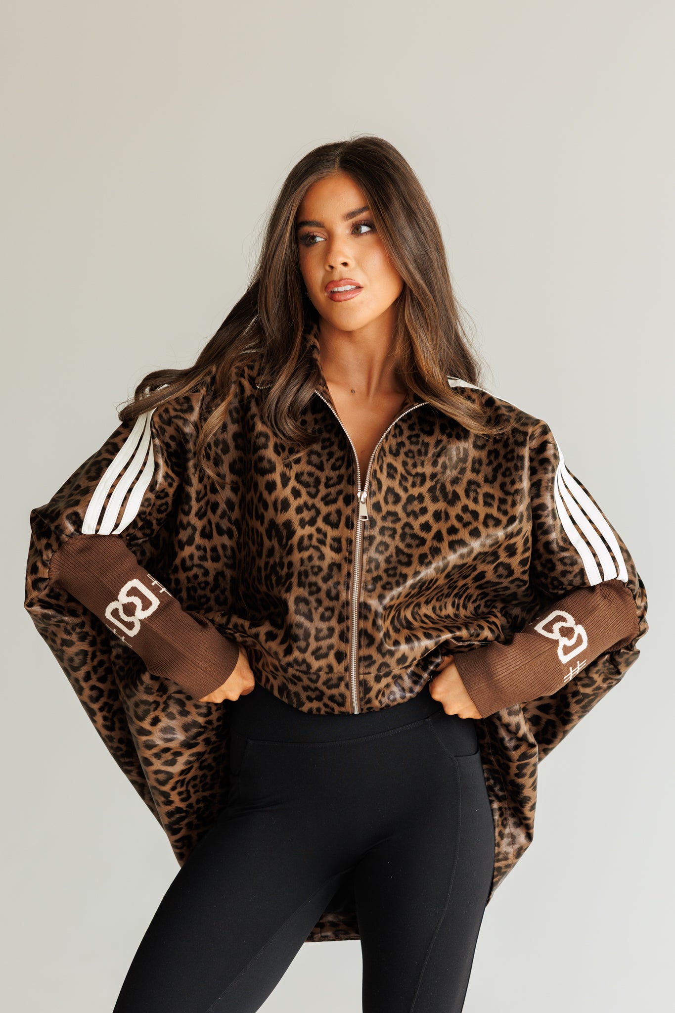 NEW!! Cheetah Print Oversized Zip Up Jacket