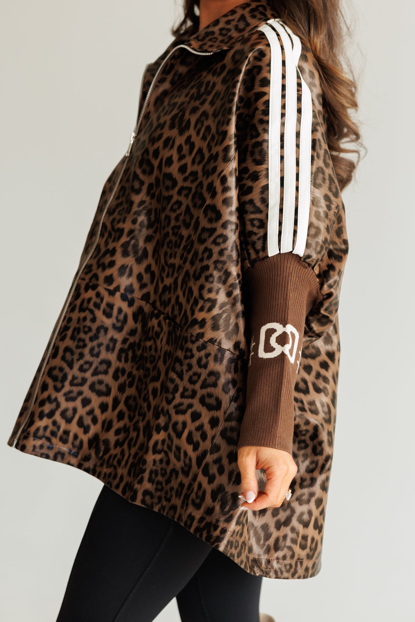 NEW!! Cheetah Print Oversized Zip Up Jacket