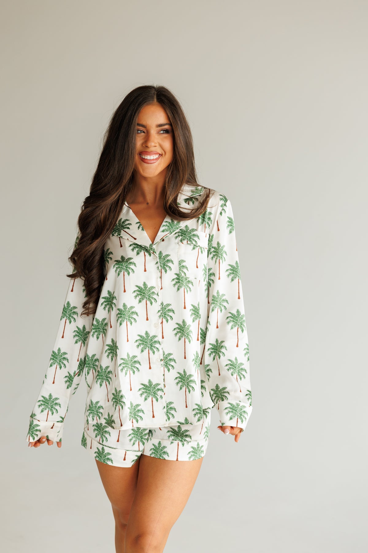 FINAL SALE!! Favorite PJ Set in Palm Tree Silky