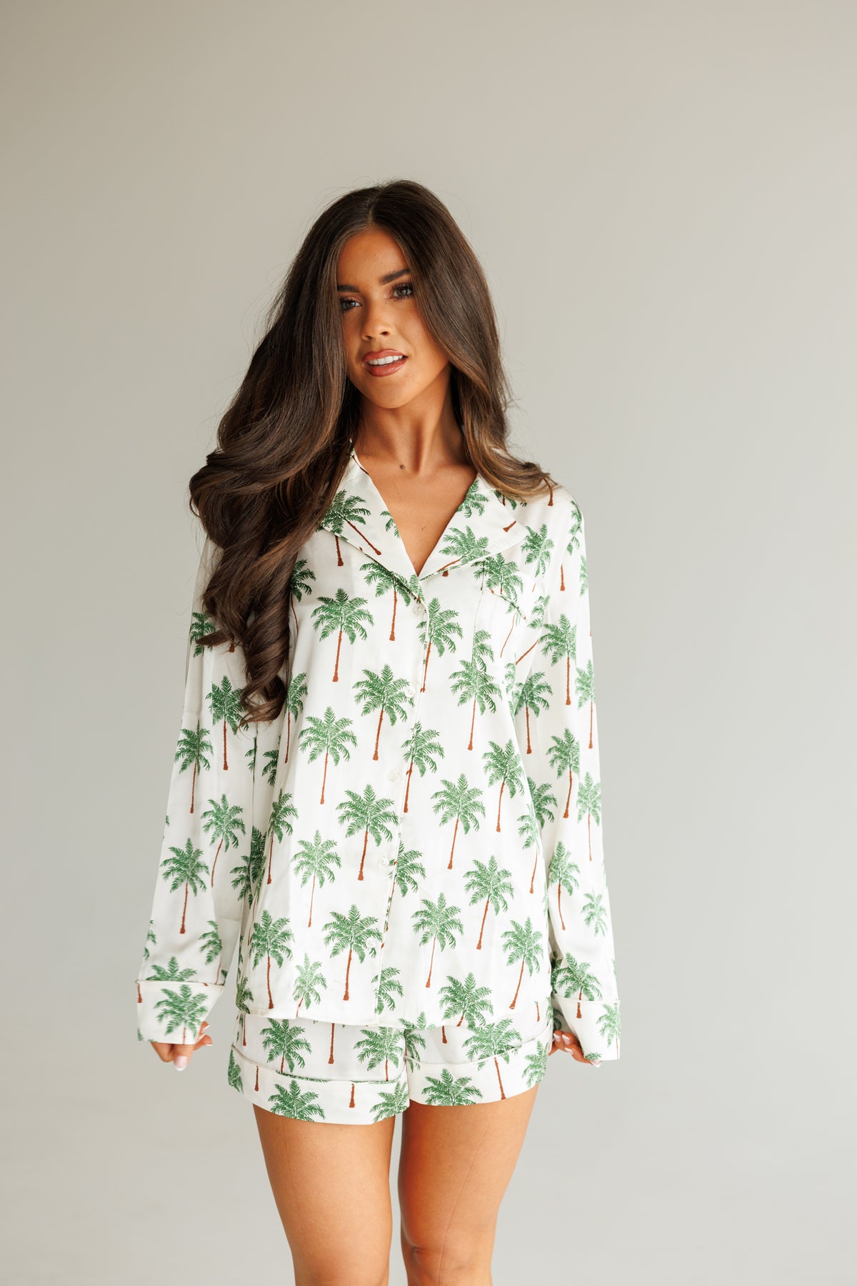 FINAL SALE!! Favorite PJ Set in Palm Tree Silky