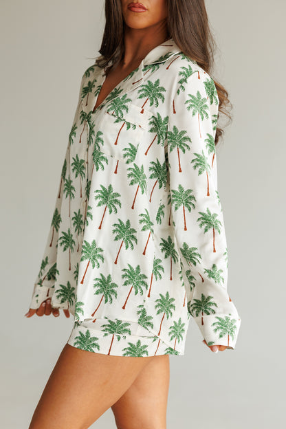 FINAL SALE!! Favorite PJ Set in Palm Tree Silky