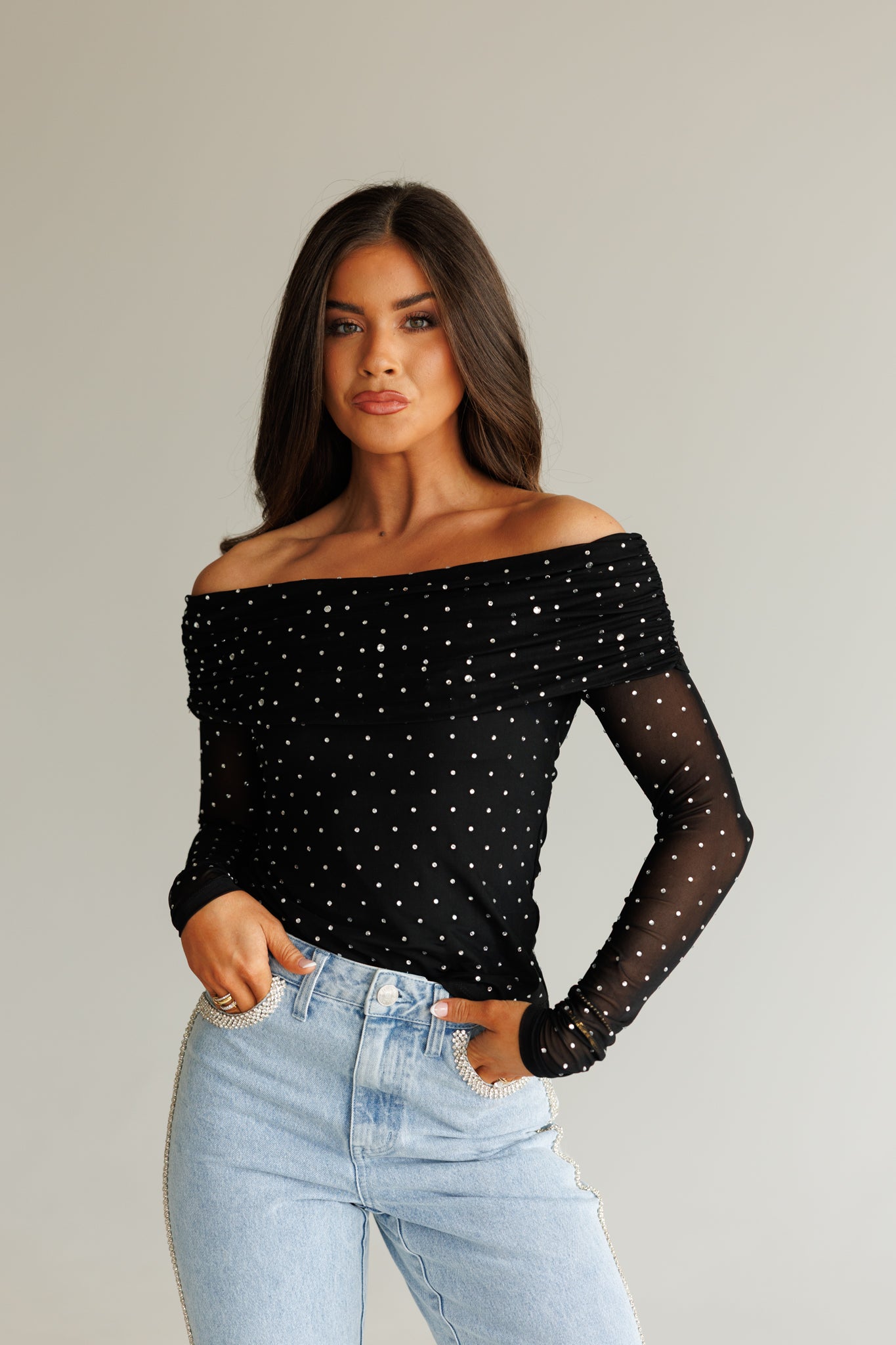 NEW!! Evening Glam Off The Shoulder Top