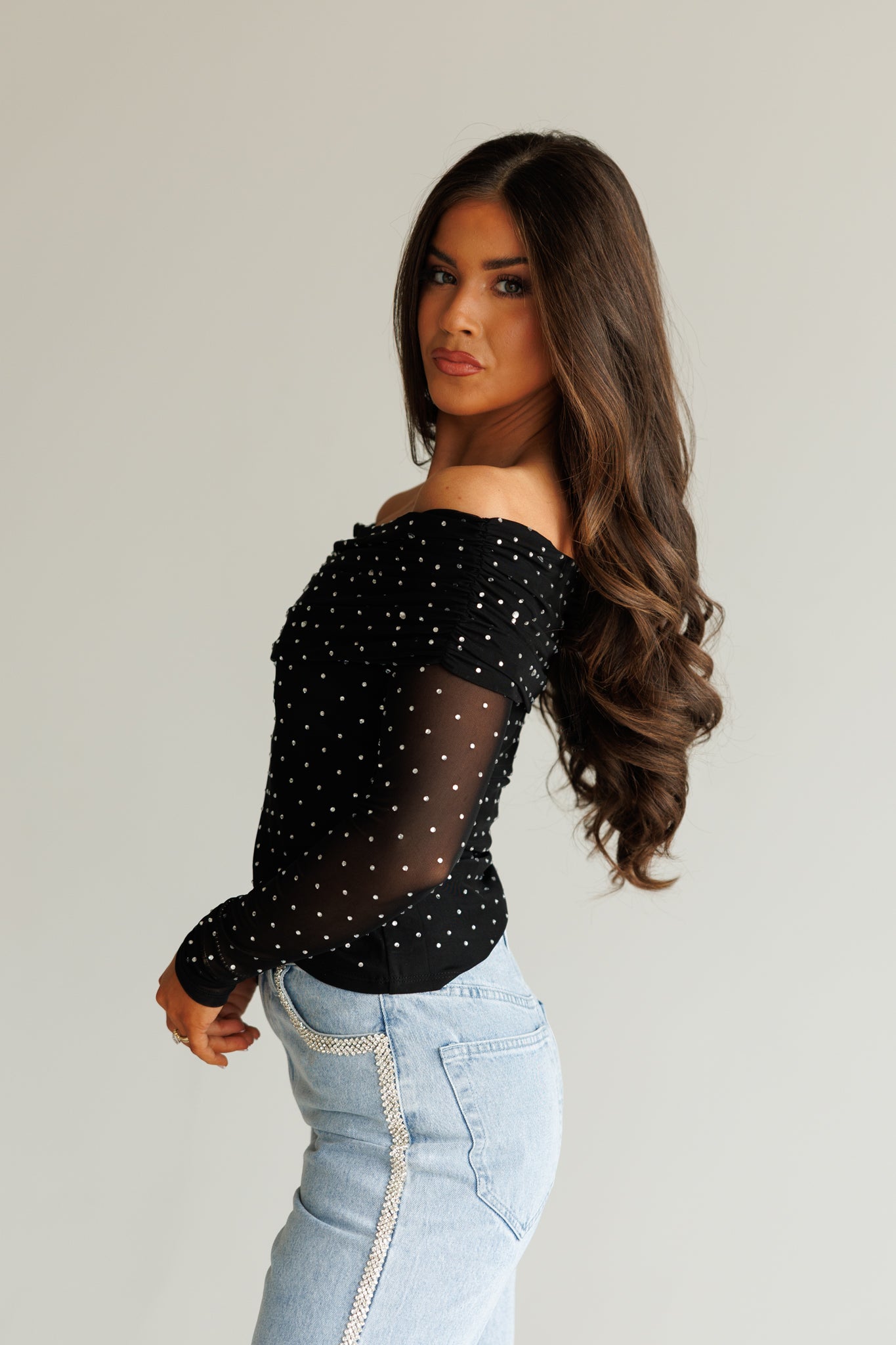 NEW!! Evening Glam Off The Shoulder Top