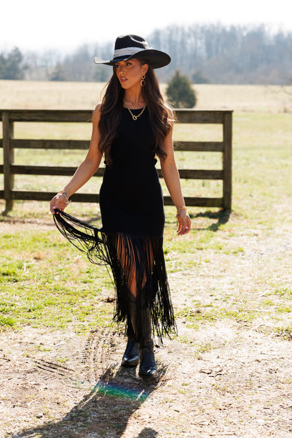 NEW!! Trendsetter Fringe Midi Dress