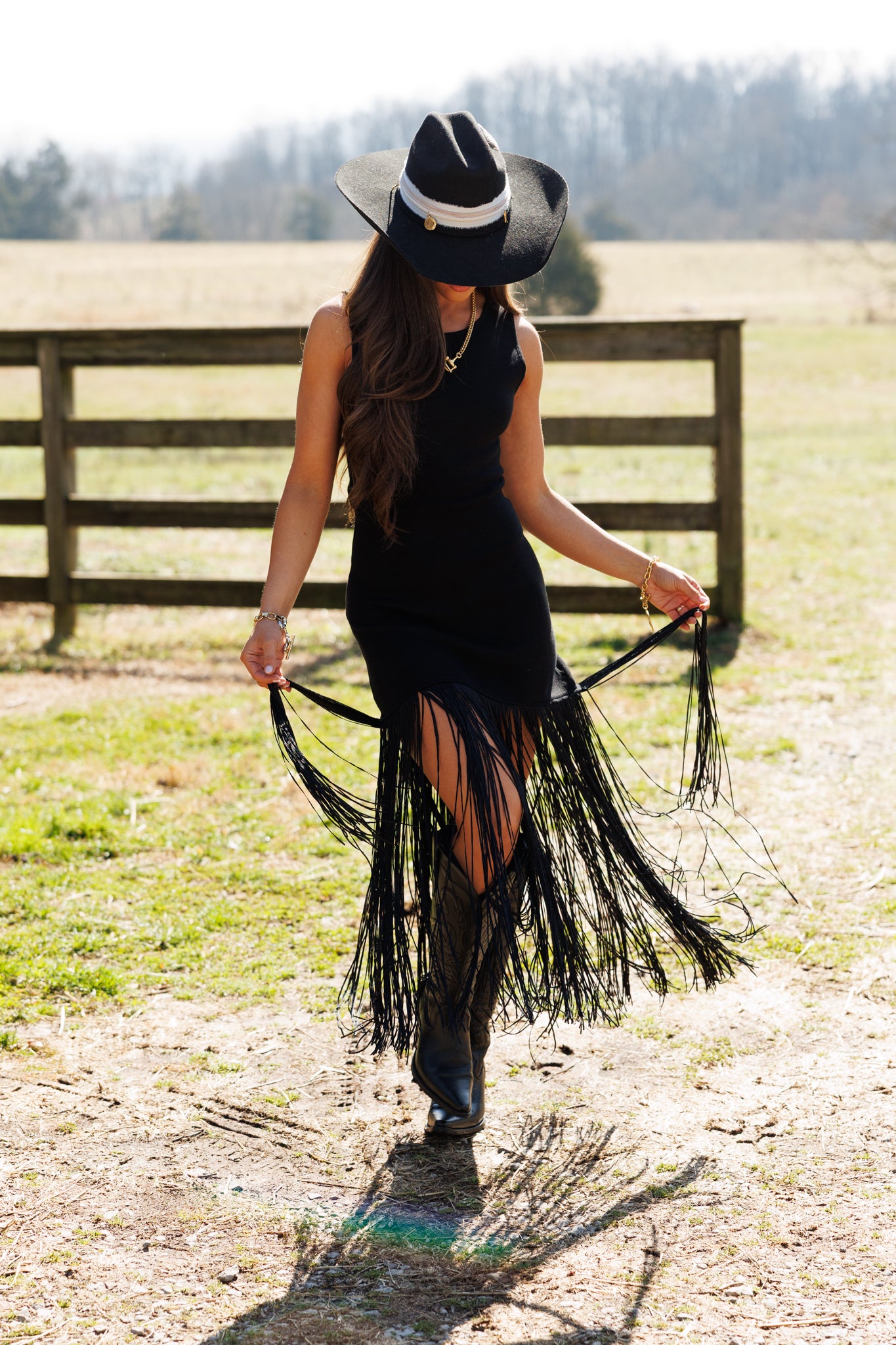 NEW!! Trendsetter Fringe Midi Dress