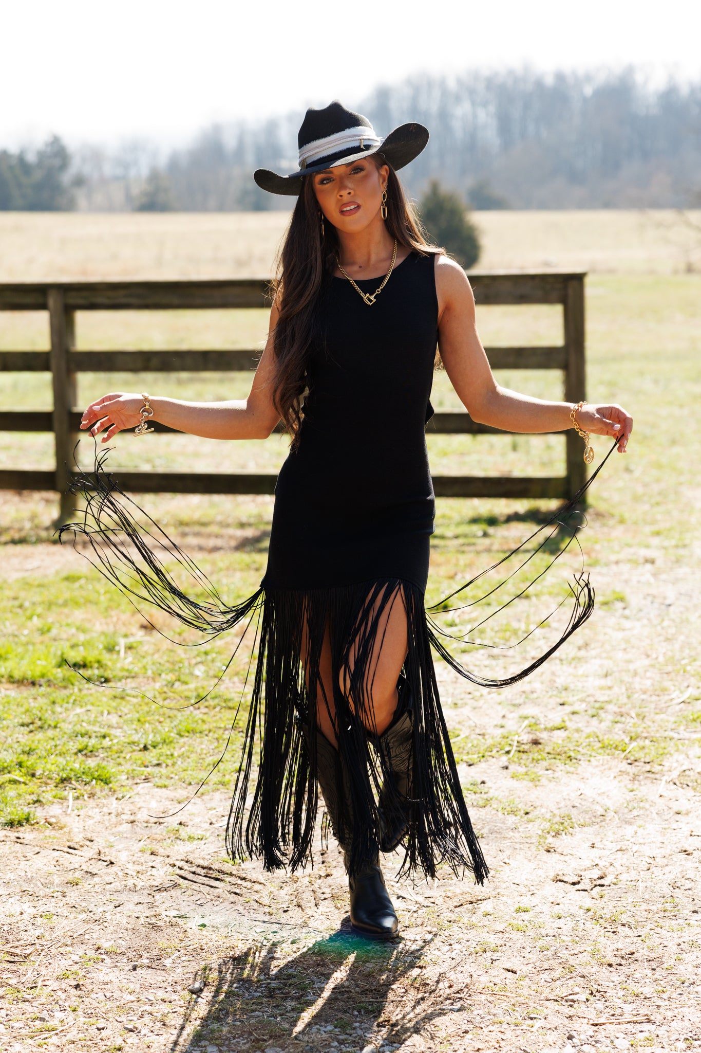 NEW!! Trendsetter Fringe Midi Dress