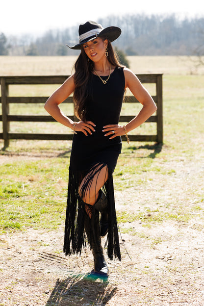 NEW!! Trendsetter Fringe Midi Dress