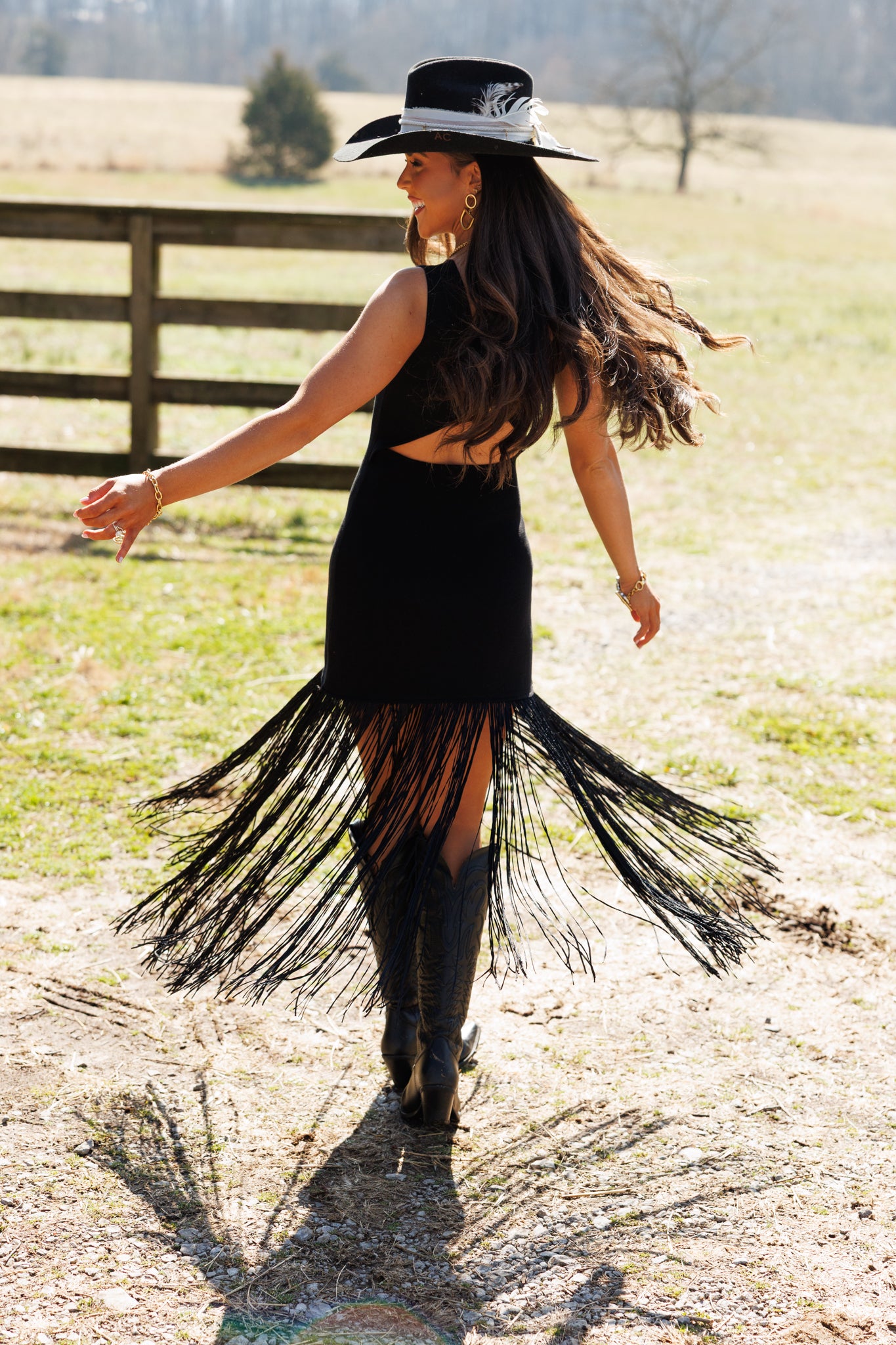 NEW!! Trendsetter Fringe Midi Dress