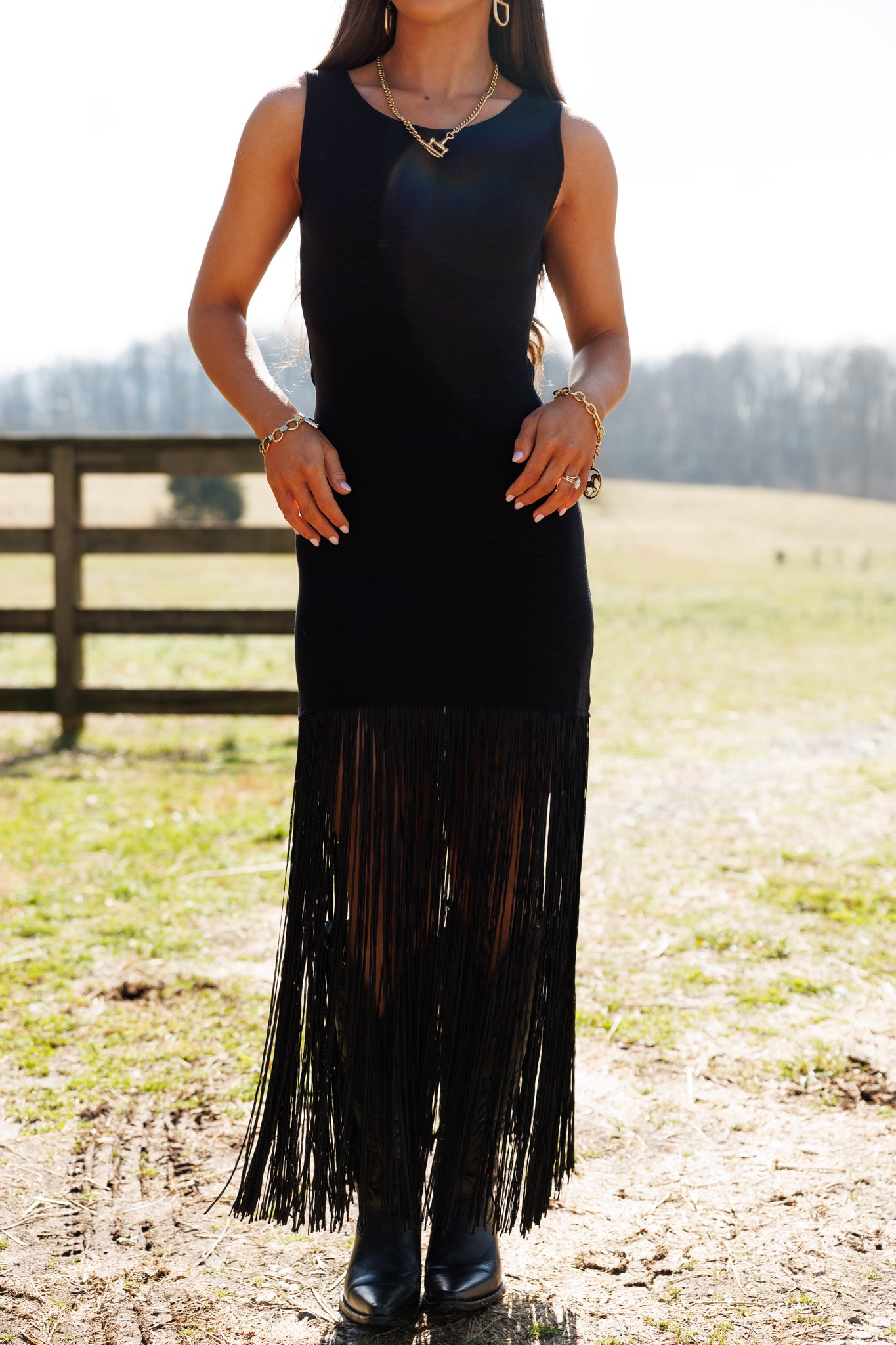 NEW!! Trendsetter Fringe Midi Dress