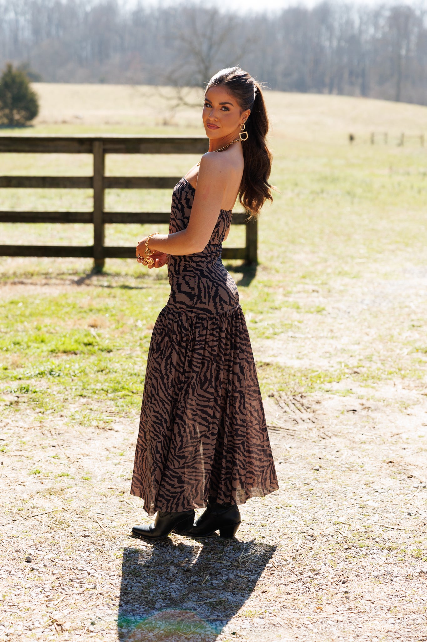 PREORDER!! Strapless Zebra Print Dress