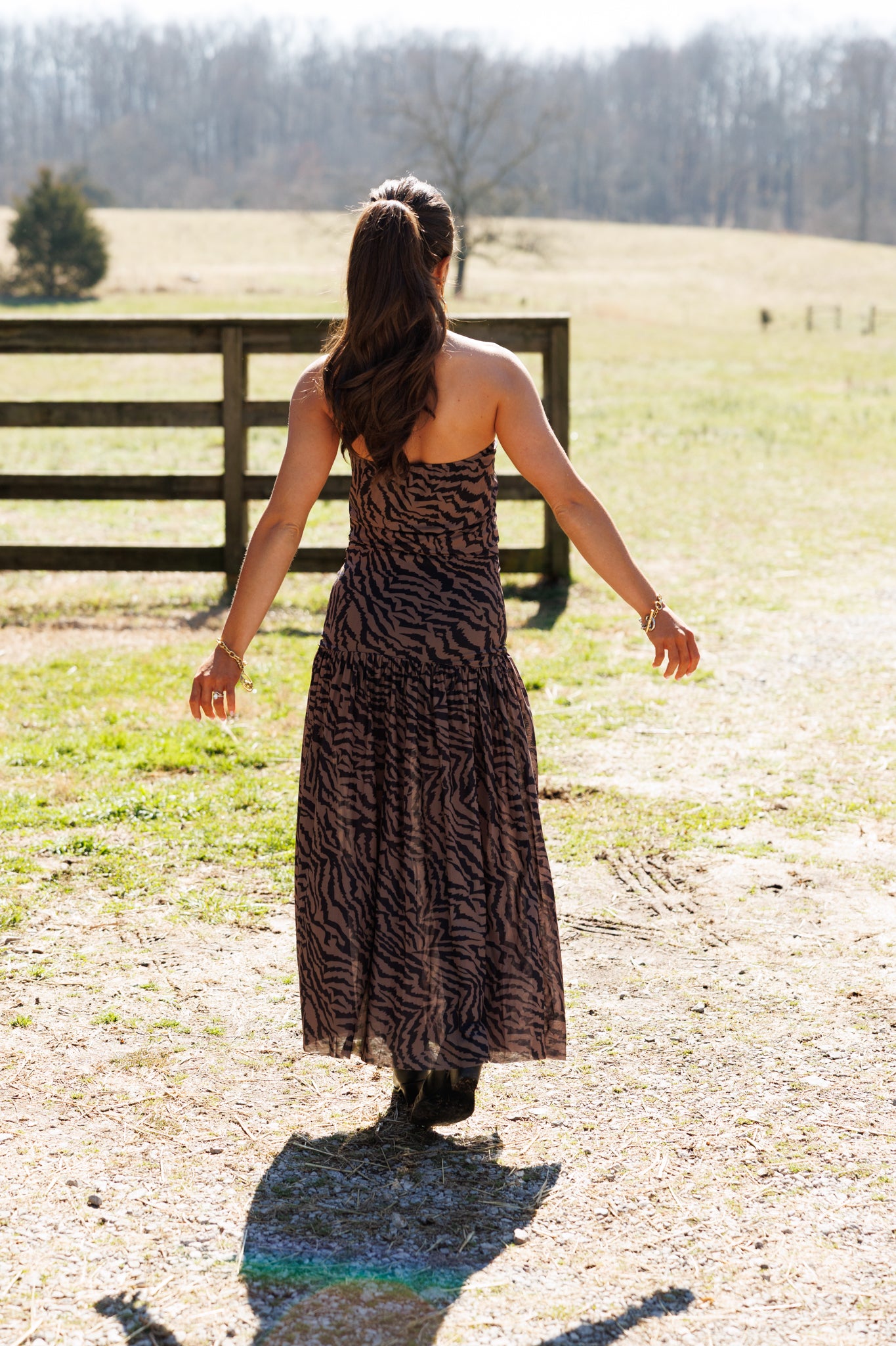 PREORDER!! Strapless Zebra Print Dress