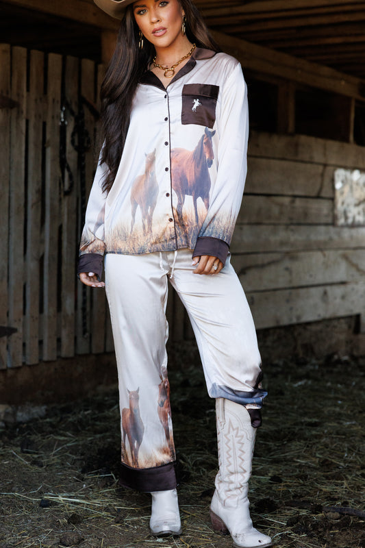 NEW!! Ranch Life Silky PJ Set