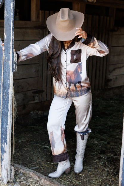 NEW!! Ranch Life Silky PJ Set