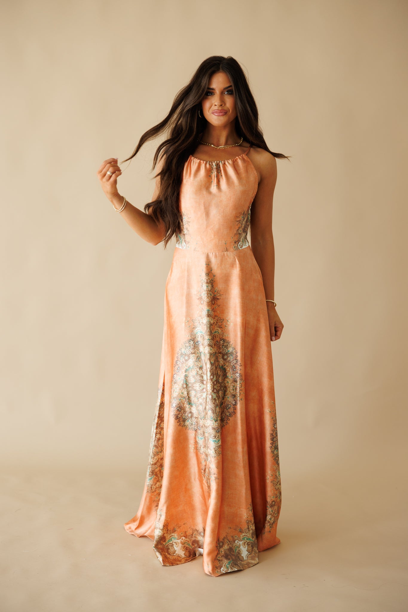 The "Sorrento" Halter Maxi Dress