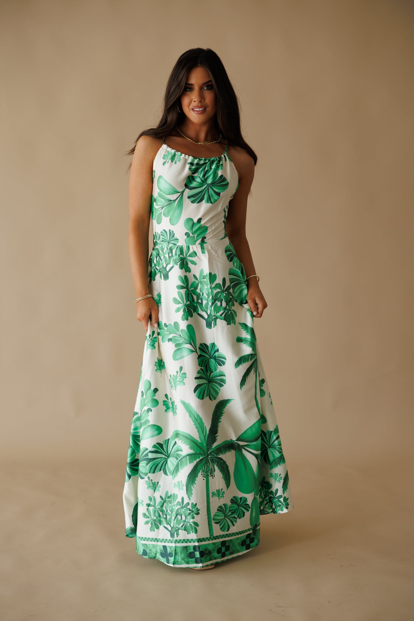 The "Newport" Halter Maxi Dress