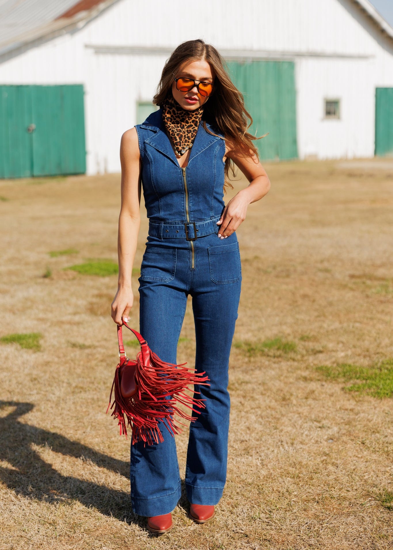 "Saddle Up" Denim Jumpsuit