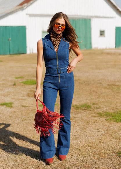 "Saddle Up" Denim Jumpsuit