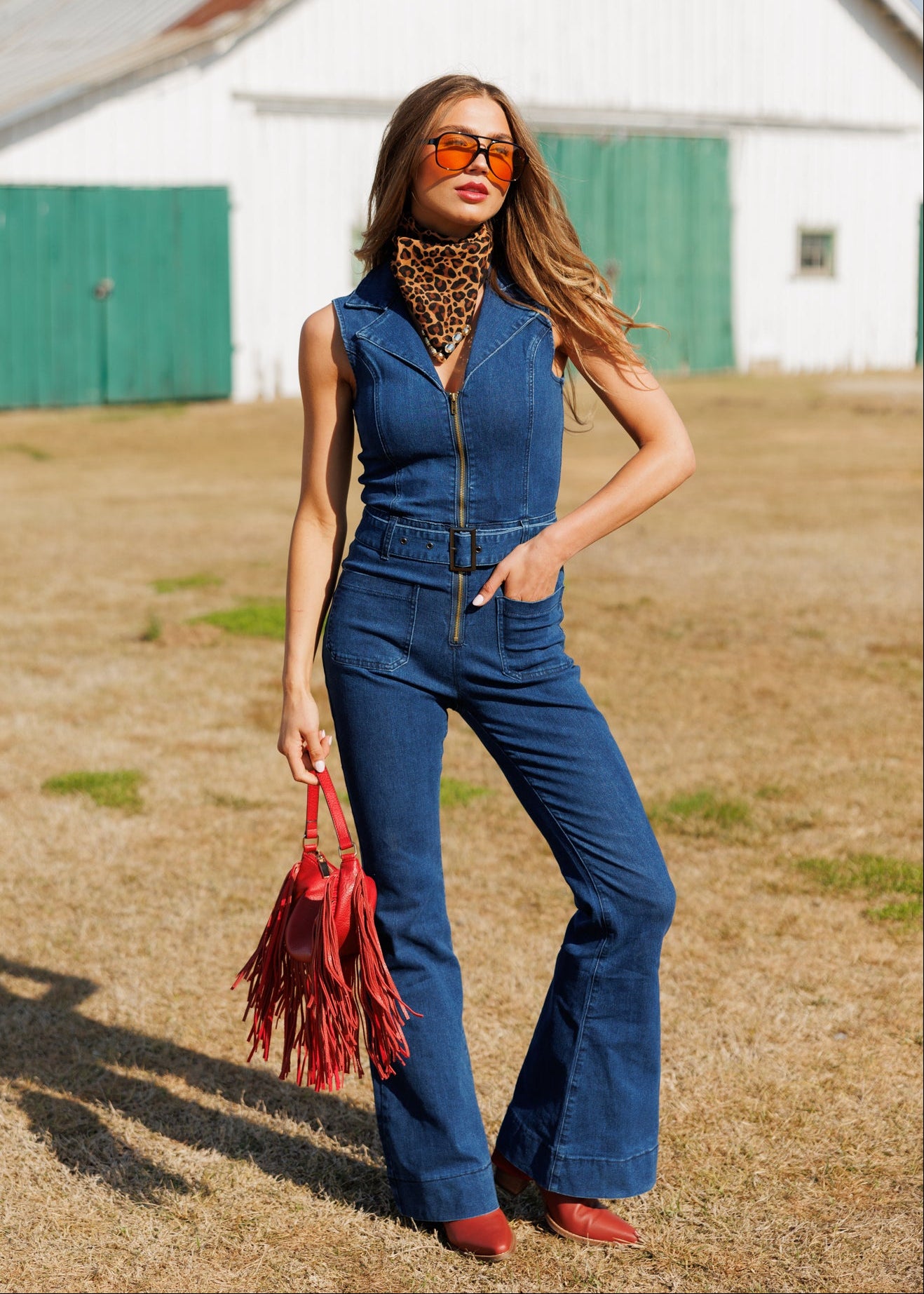 "Saddle Up" Denim Jumpsuit