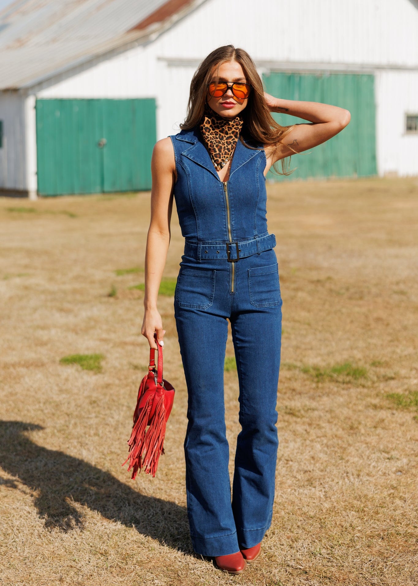 "Saddle Up" Denim Jumpsuit