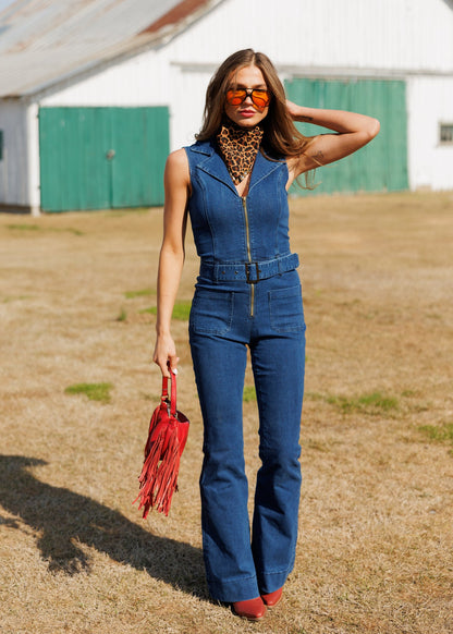 "Saddle Up" Denim Jumpsuit