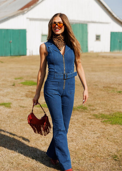 "Saddle Up" Denim Jumpsuit