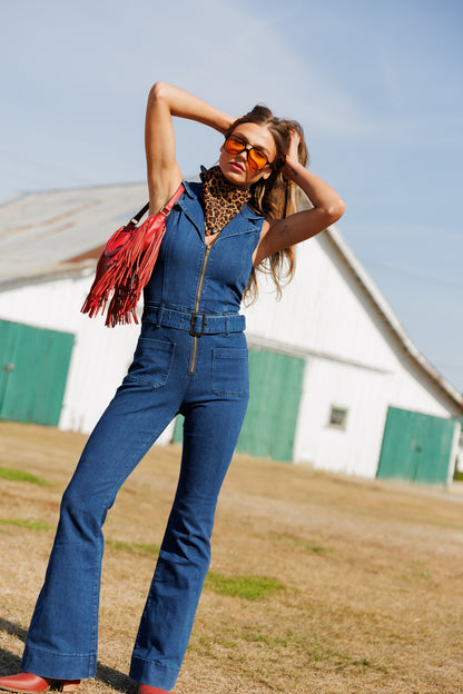 "Saddle Up" Denim Jumpsuit