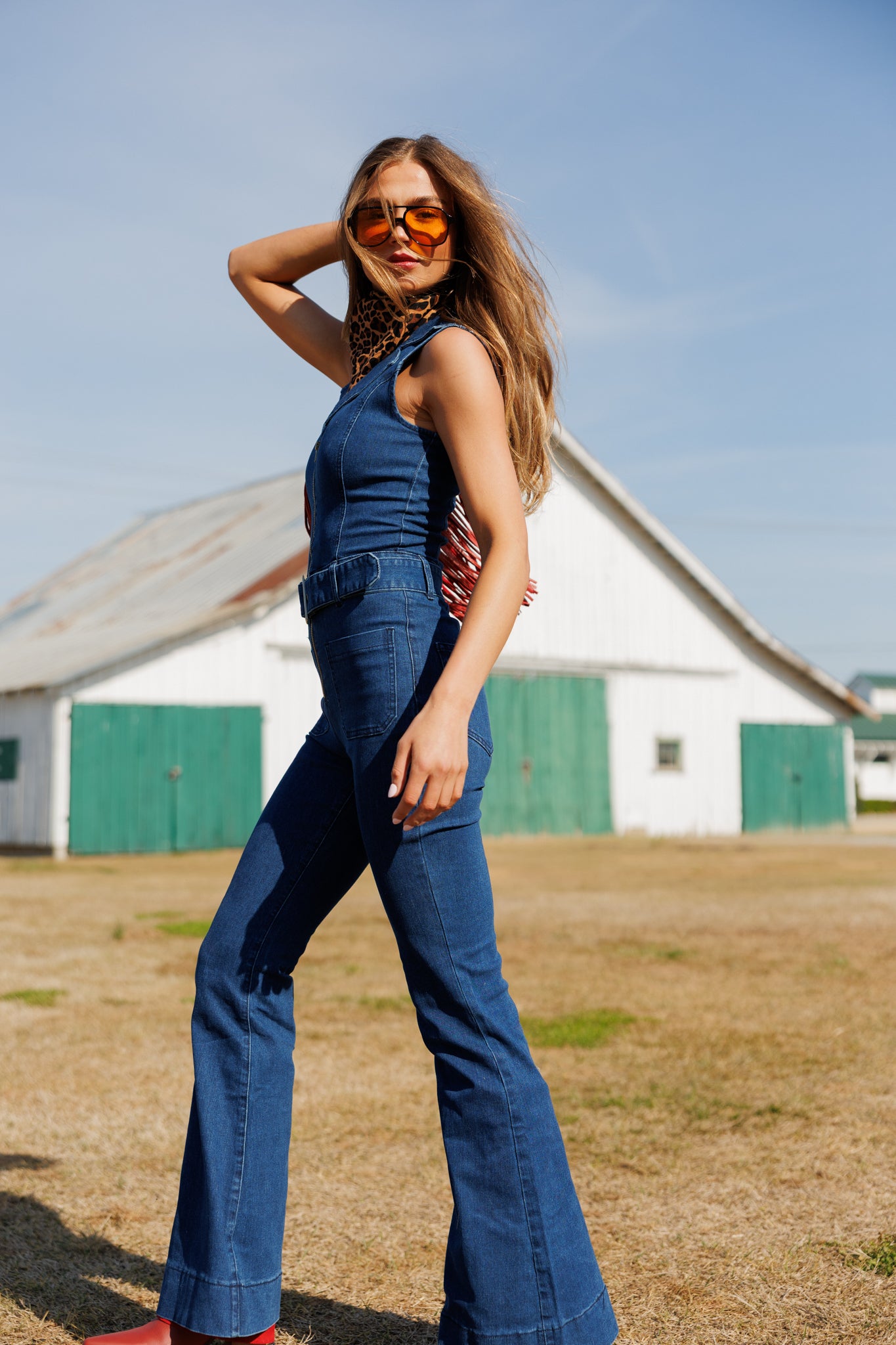 "Saddle Up" Denim Jumpsuit