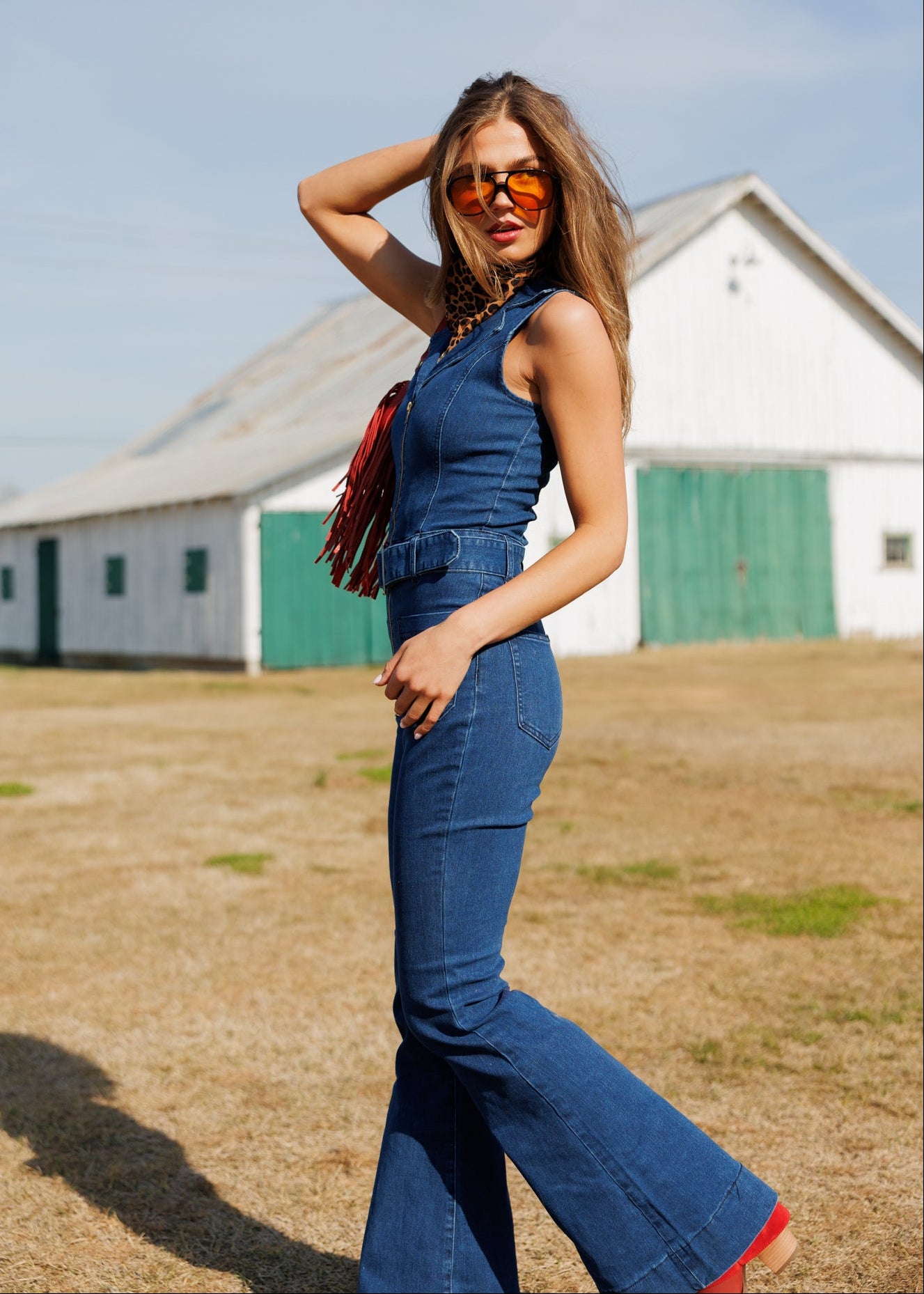 "Saddle Up" Denim Jumpsuit