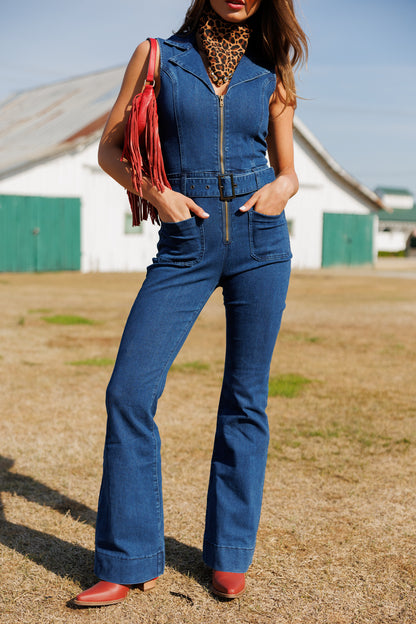 "Saddle Up" Denim Jumpsuit