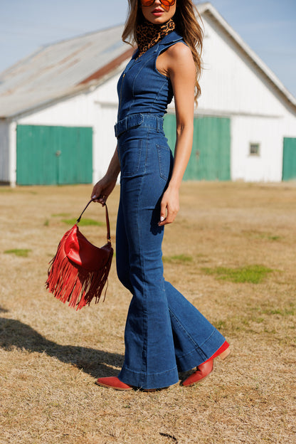 "Saddle Up" Denim Jumpsuit