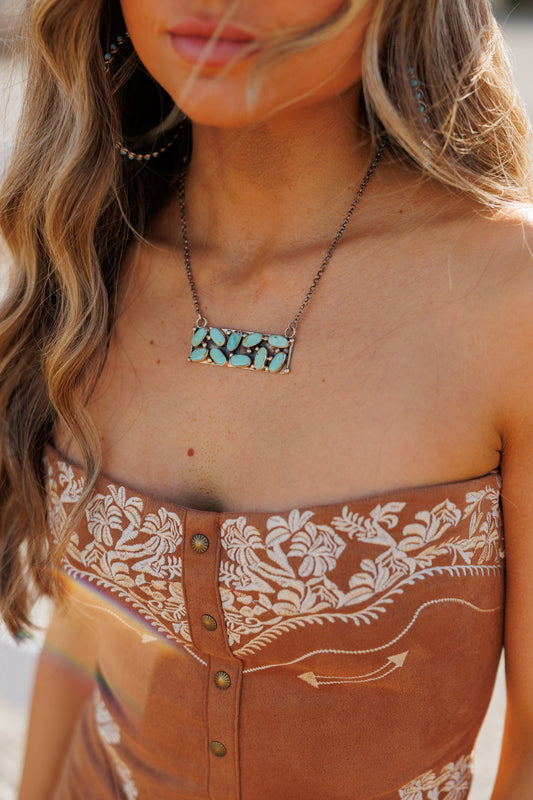 The “Aspen" Kingman Turquoise and Sterling Silver Necklace