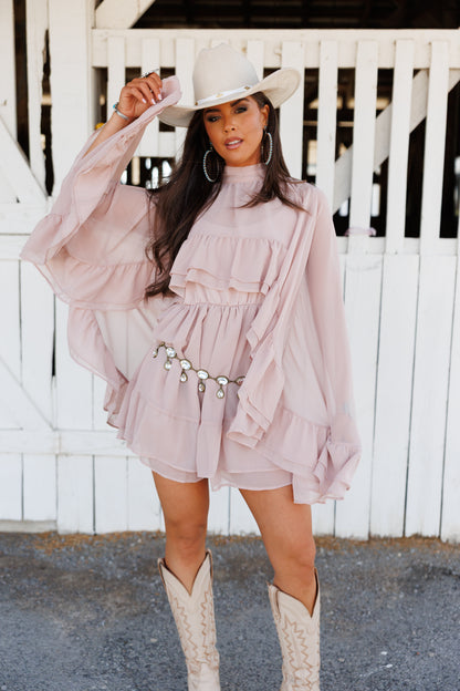 "Western Icon" Ruffle Mini Dress