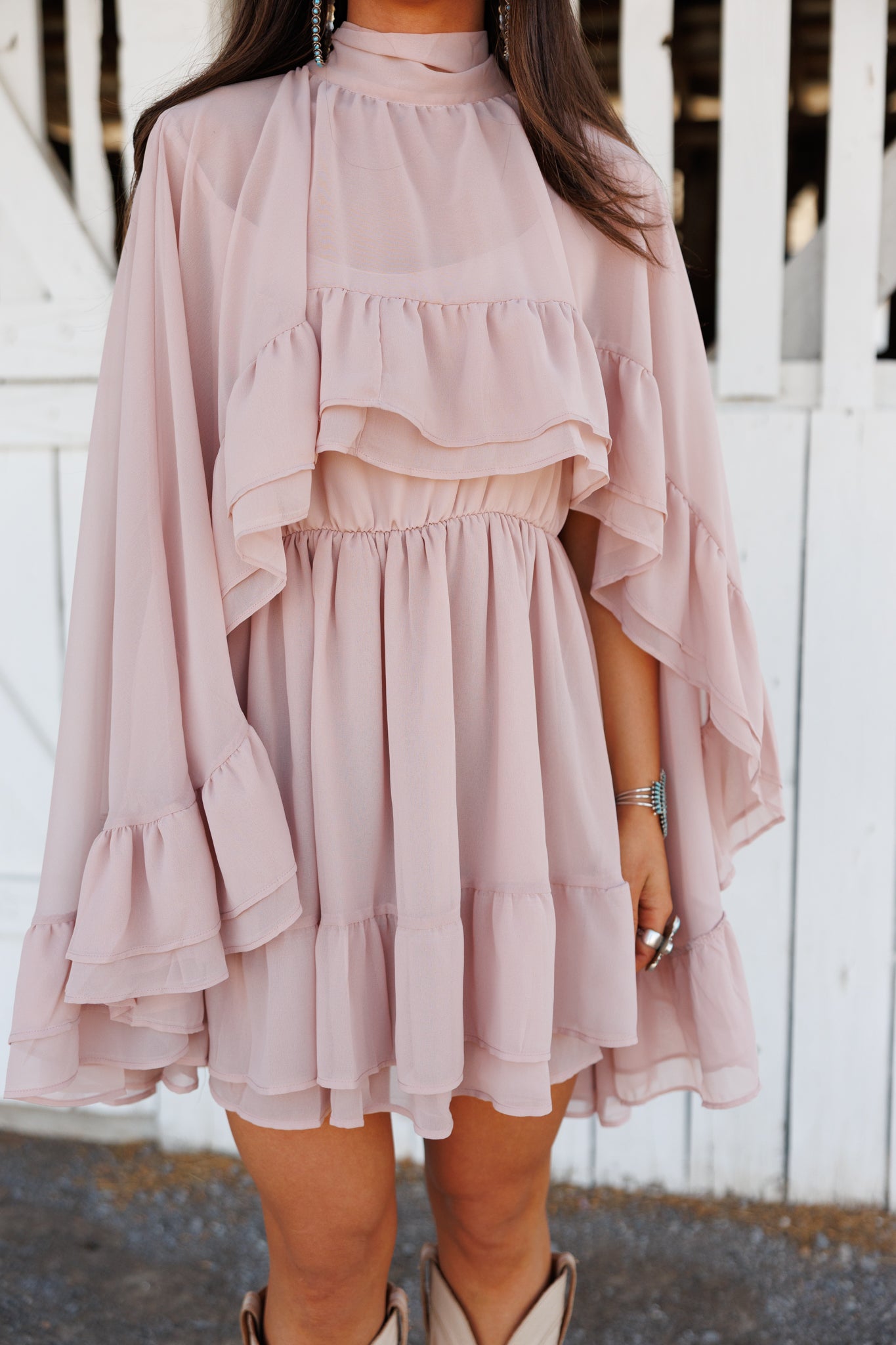 "Western Icon" Ruffle Mini Dress