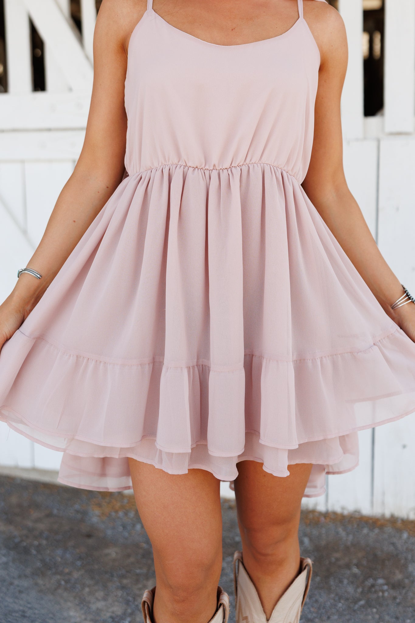 "Western Icon" Ruffle Mini Dress