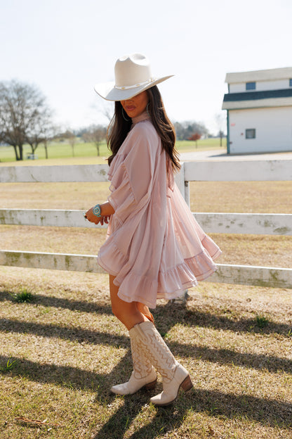 "Western Icon" Ruffle Mini Dress