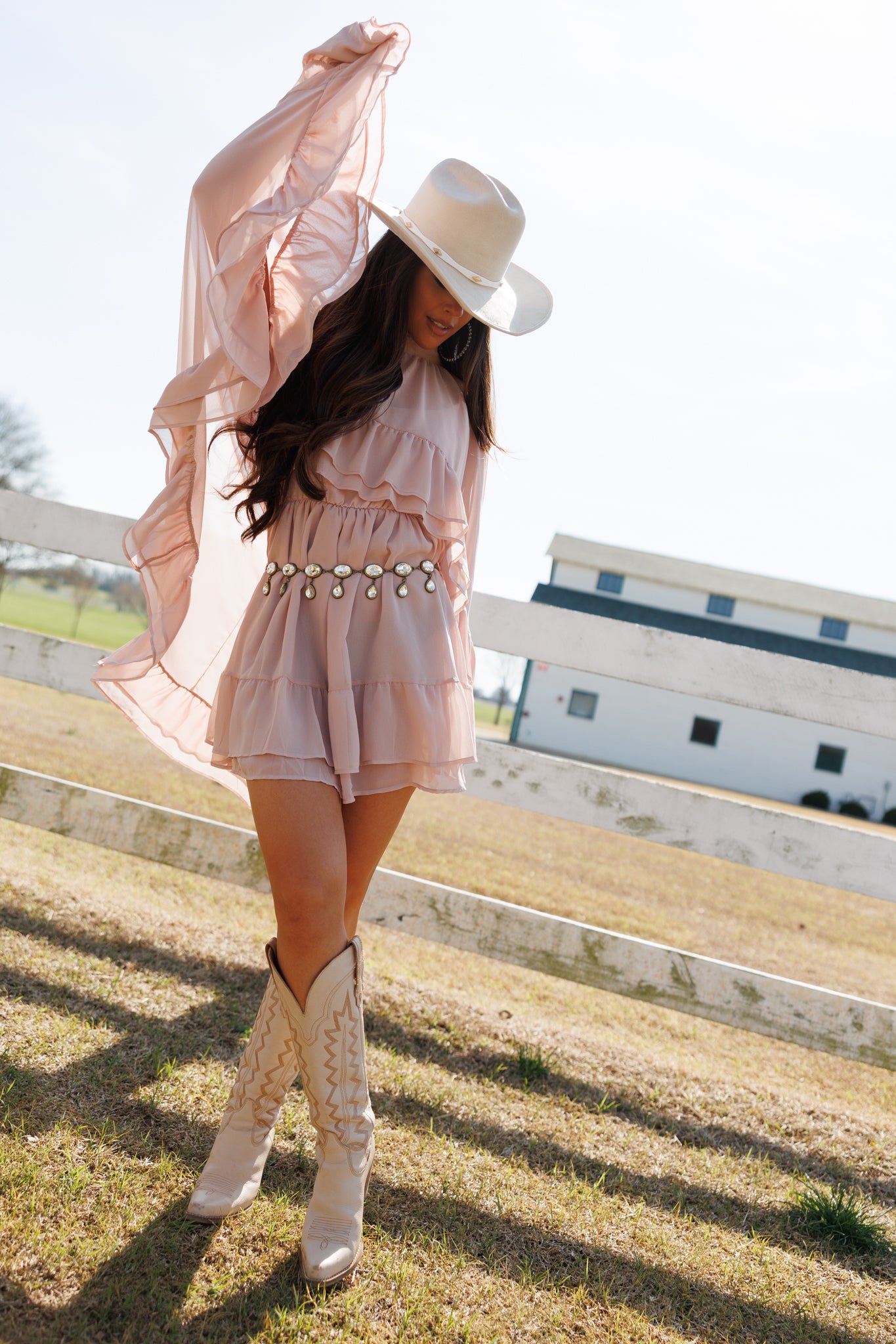 "Western Icon" Ruffle Mini Dress