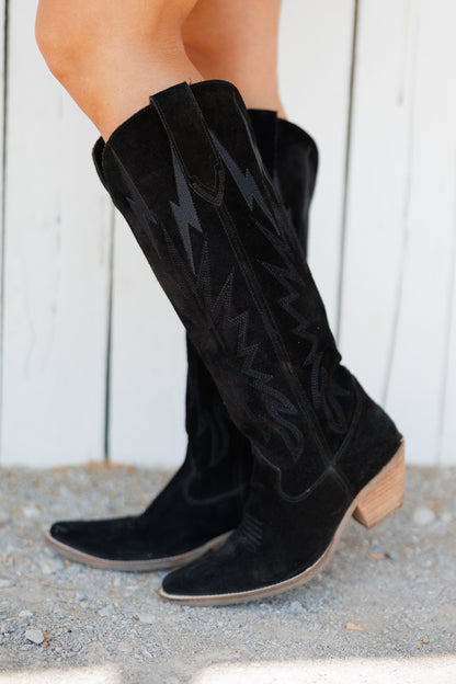 Thunder Road Leather Boot in Black