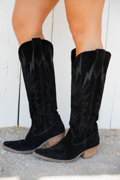 Thunder Road Leather Boot in Black
