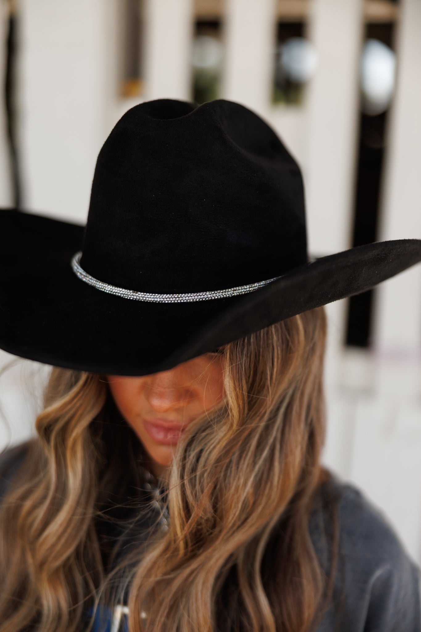 NEW!! The Kenny Faux Suede Cowboy Hat in Black