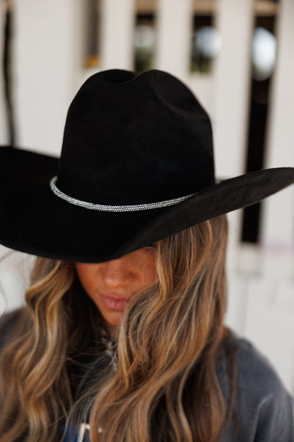 NEW!! The Kenny Faux Suede Cowboy Hat in Black