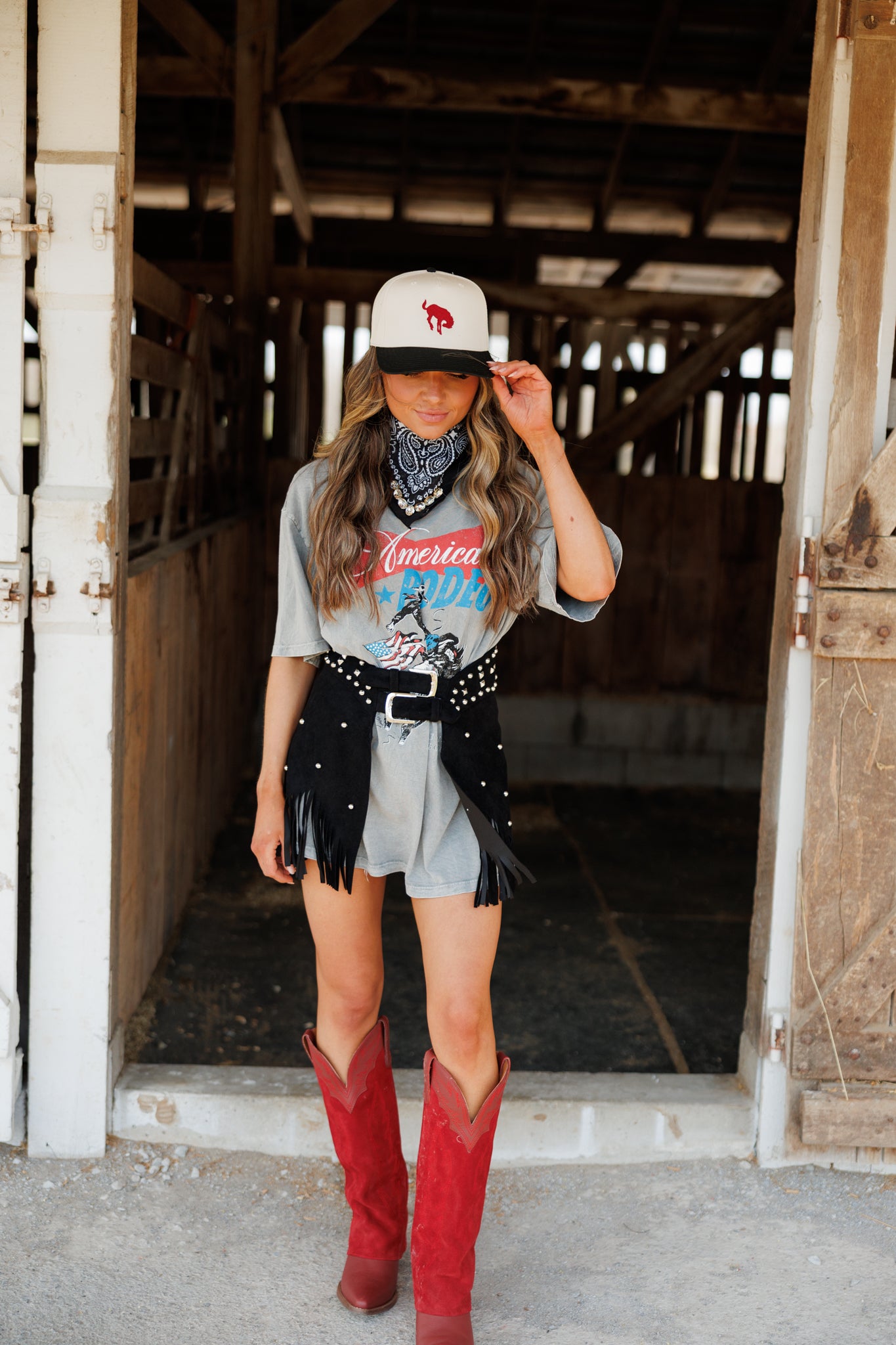 Luxe Rhinestone Bandana in Black