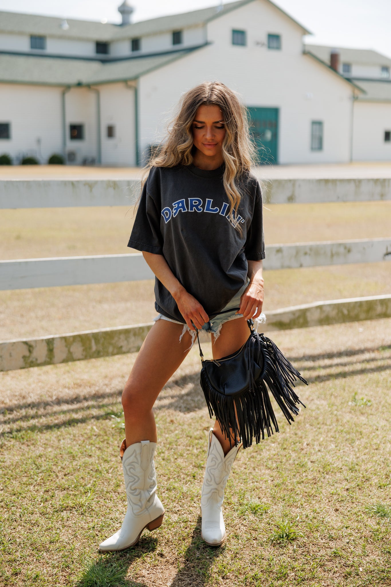 Darlin Short Sleeve - Charcoal