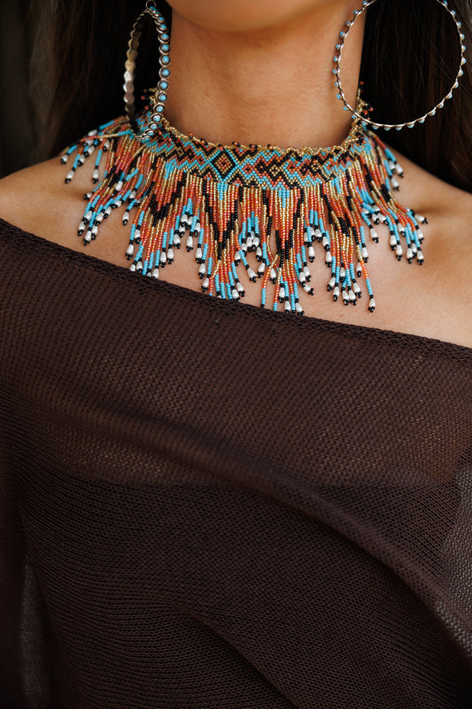 "Empire" Beaded Choker in Multi